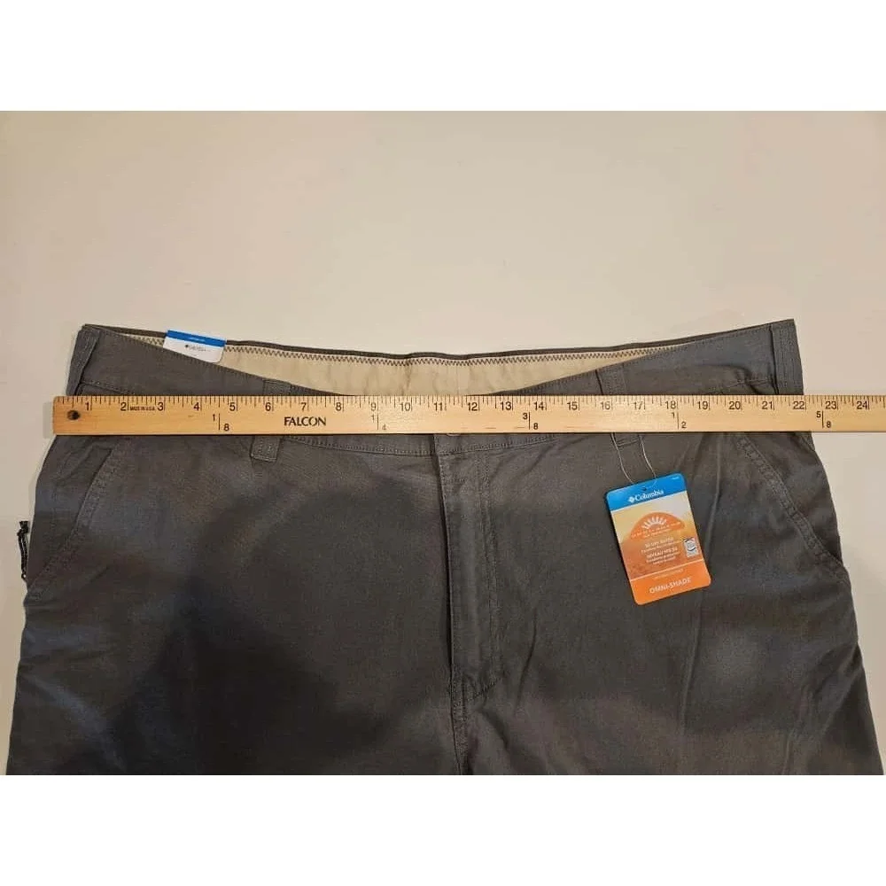 NWT Columbia Omni Shade Gray Pants Men's 44X32 Outdoors Hiking‎ Travel UPF 50